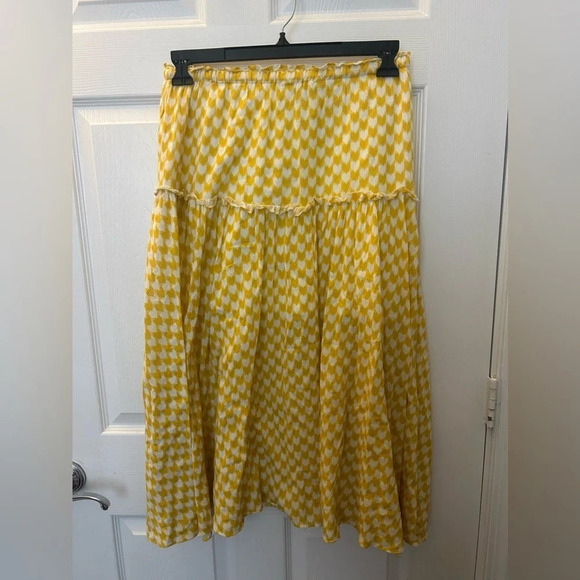 kerri Rosenthal Vacay Printed A-Line Skirt - yellow - Picture 3 of 5